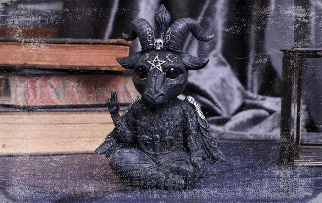Baphomet Figur - Bronziert Groß - Gothic Dämon Satan Altar