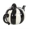 Black and White Striped Pumpkin Teapot - Image 3
