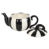 Black and White Striped Pumpkin Teapot - Image 4