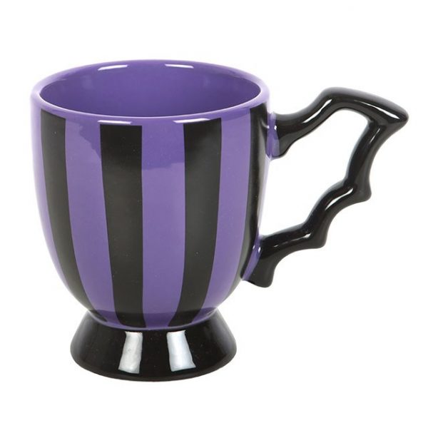 Purple Striped Bat Wing Teacup - Image 2