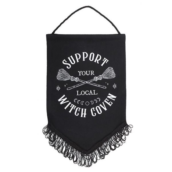 Support Your Local Witch Coven Hanging Fabric Banner - Image 2