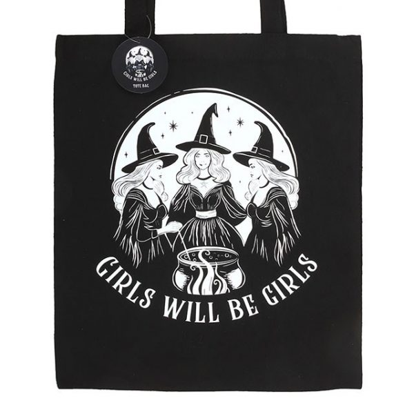 Girls Will Be Girls Witchy Polycotton Tote Bag - Image 2