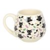 Cute and Creepy Cat Print Rounded Mug