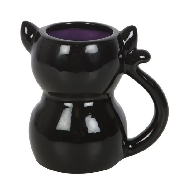 Cute and Creepy Black Cat Mug - Image 3