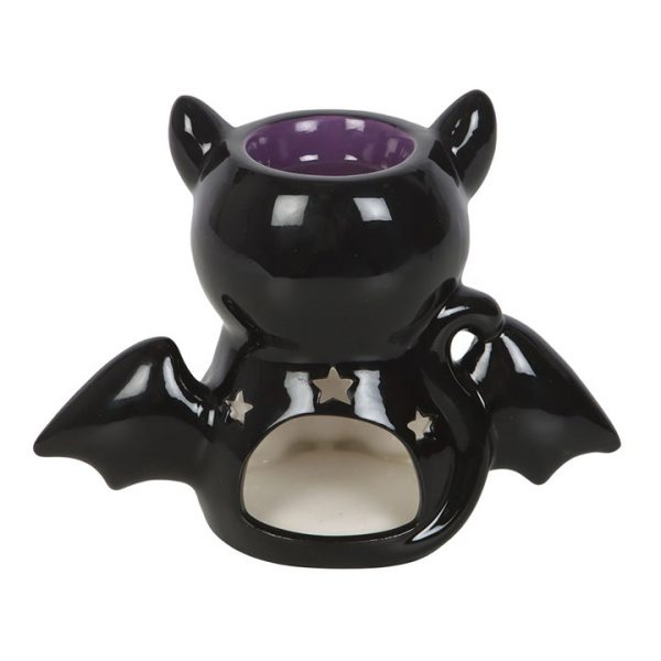 Cute and Creepy Bat Cat Oil Burner and Wax Warmer - Image 3