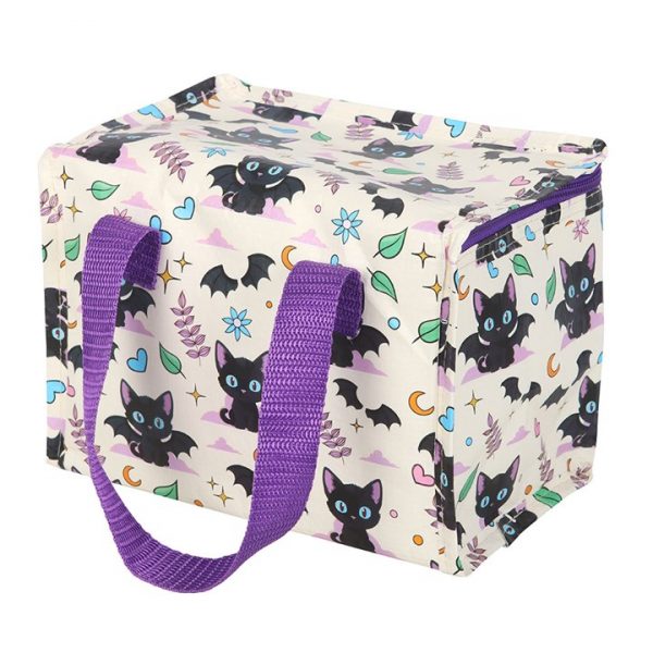 Cute and Creepy Cat Print Lunch Bag - Image 2