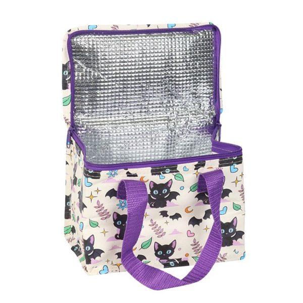 Cute and Creepy Cat Print Lunch Bag - Image 3
