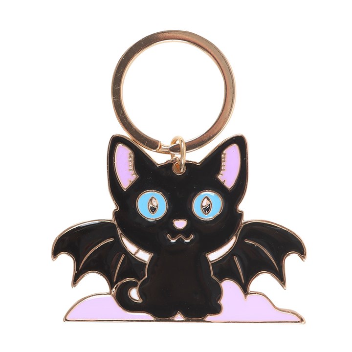 In My Witch Era Bat Cat Enamel Keyring - Image 2