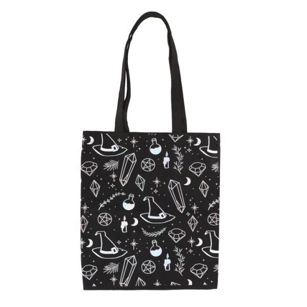 Crystal Witch Print Polycotton Tote Bag - Image 2