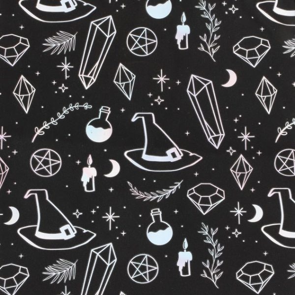 Crystal Witch Print Polycotton Tote Bag - Image 3