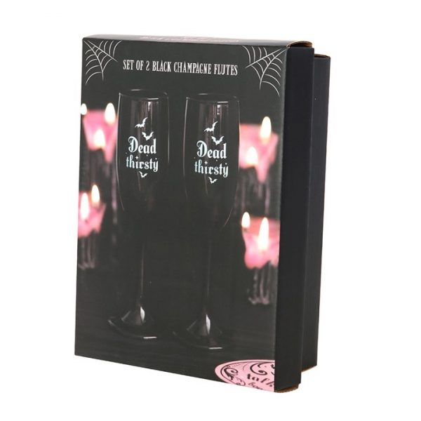 Set of 2 Dead Thirsty Champagne Flutes - Image 4