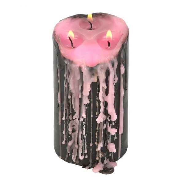 Large Pink Vampire Tears Pillar Candle - Image 2