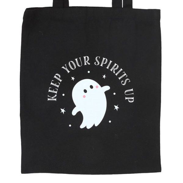 Keep Your Spirits Up Ghost Polycotton Tote Bag - Image 2