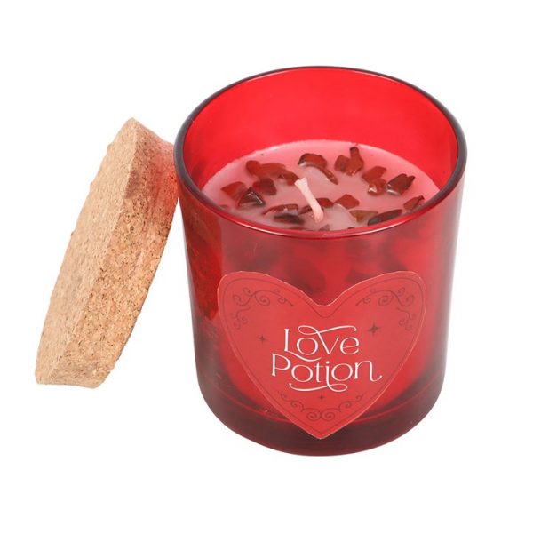 Love Potion Raspberry Crystal Chip Candle - Image 2