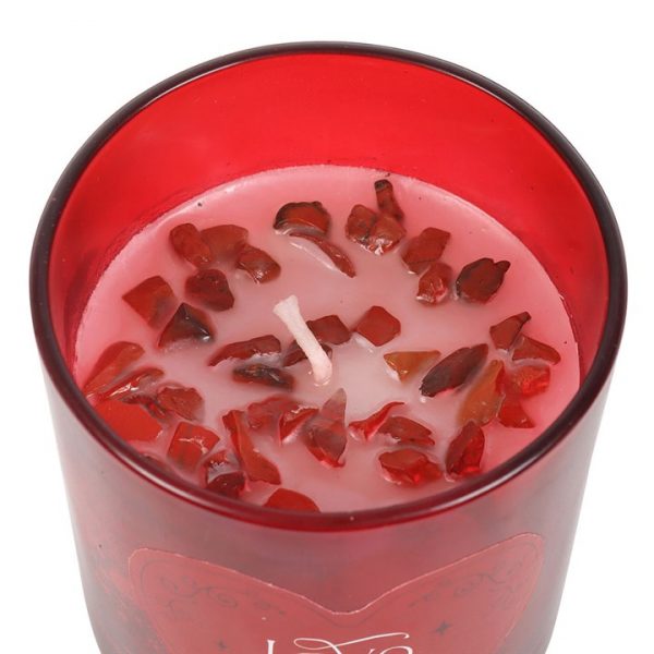 Love Potion Raspberry Crystal Chip Candle - Image 3