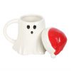 Ghost Shaped Mug with Santa Hat Lid - Image 2