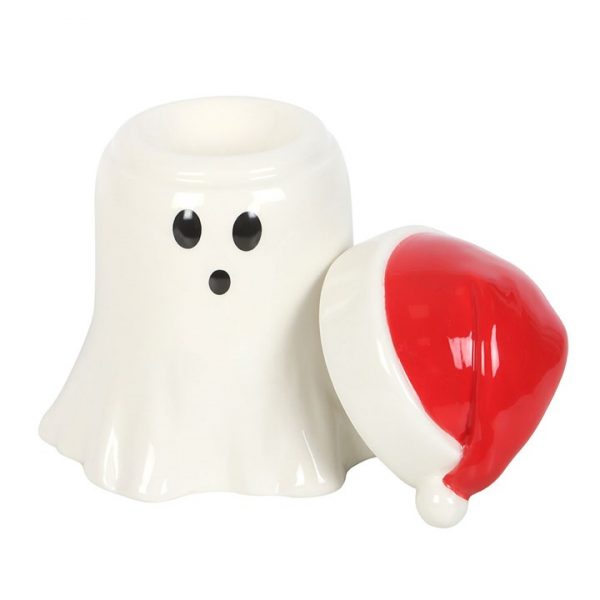 Ghost with Santa Hat Oil Burner and Wax Warmer - Image 2