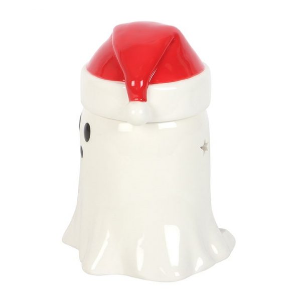 Ghost with Santa Hat Oil Burner and Wax Warmer - Image 3