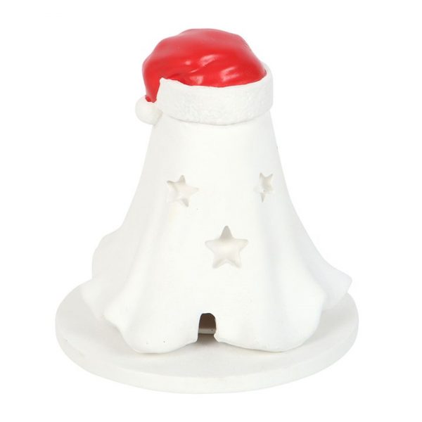 Ghost with Santa Hat Incense Cone Holder - Image 4