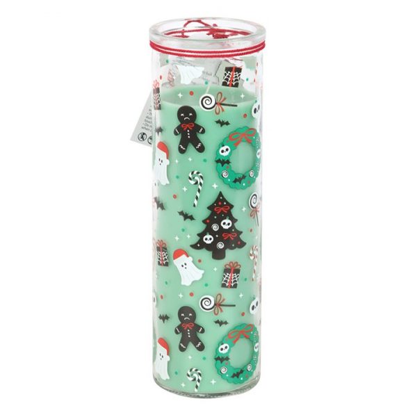 Merry Creepmas Cursed Candy Cane Tube Candle - Image 2