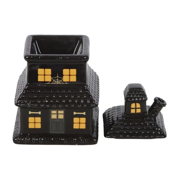 Black Haunted House Oil Burner and Wax Warmer - Image 2