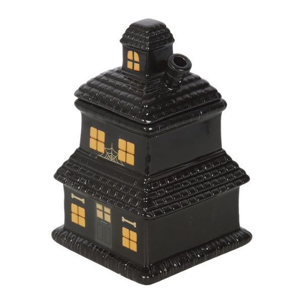 Black Haunted House Oil Burner and Wax Warmer - Image 3