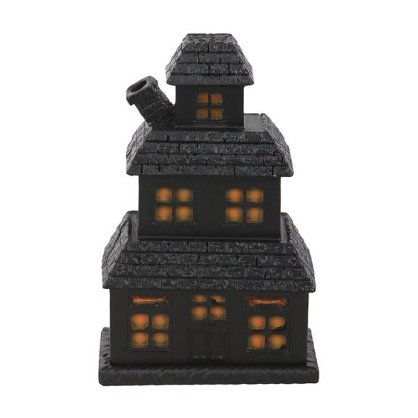 Black Haunted House Incense Cone Holder - Image 2