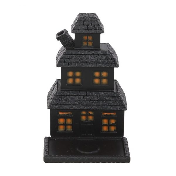 Black Haunted House Incense Cone Holder - Image 3