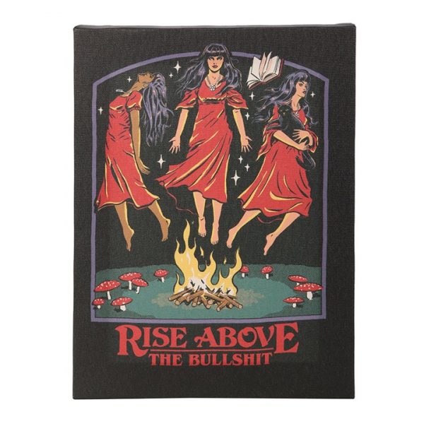 19x25cm Rise Above the Bullshit Canvas Plaque by Steven Rhodes - Image 2