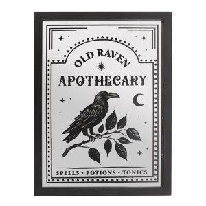 Old Raven Apothecary Mirrored Wall Art