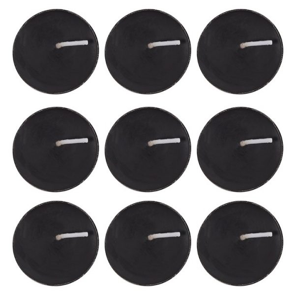 Pack of 9 Opium Scented Black Tealights - Image 2
