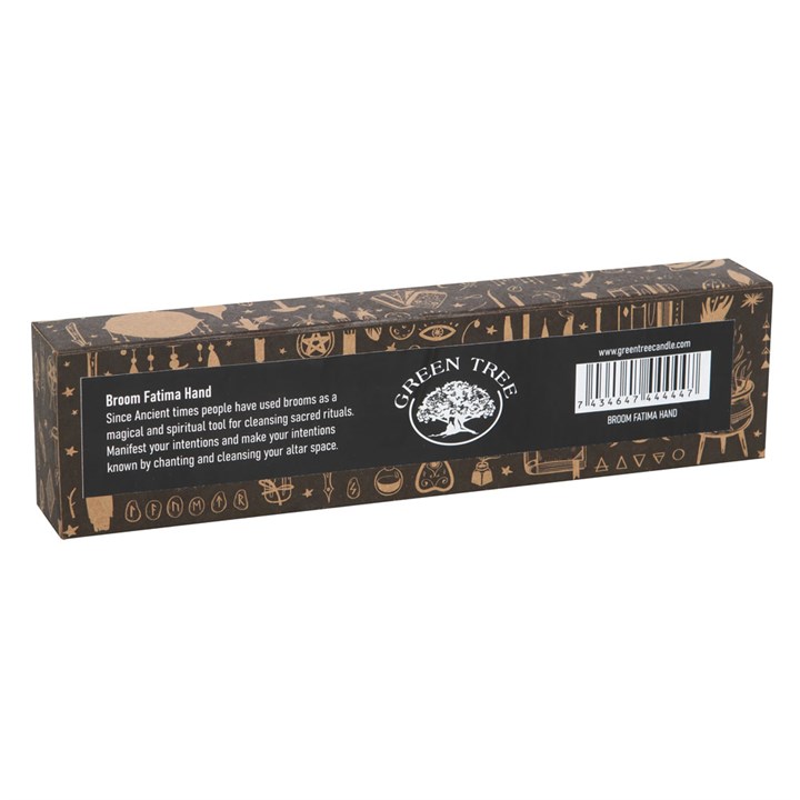 20cm Broom with Hamsa Hand Charm - Image 4