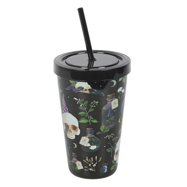 Venom & Vines Print Tumbler with Straw - Image 2