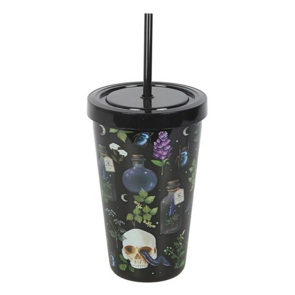 Venom & Vines Print Tumbler with Straw - Image 3