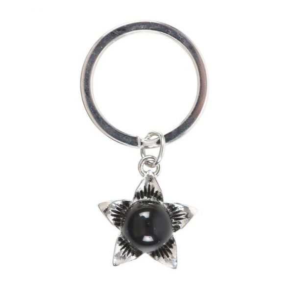 Deadly Nightshade Keyring with Black Obsidian - Image 2