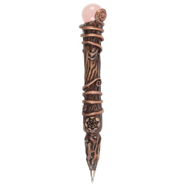 Romance Rose Quartz Crystal Wand Pen - Image 3