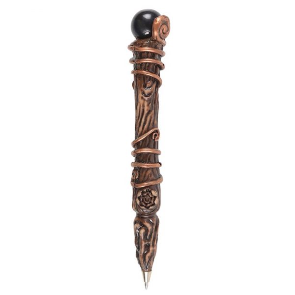 Protection Black Obsidian Crystal Wand Pen - Image 3