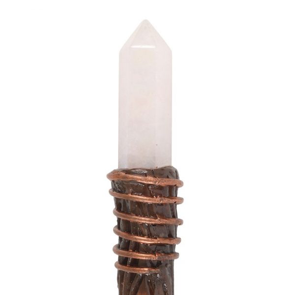 Thin Energy Clearing Aura Quartz Crystal Wand - Image 2