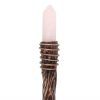 Thin Romance Rose Quartz Crystal Wand - Image 2
