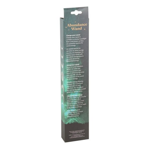 Abundance Green Aventurine Crystal Wand with Pouch - Image 3