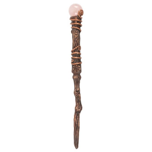 Romance Rose Quartz Crystal Wand with Pouch - Image 3