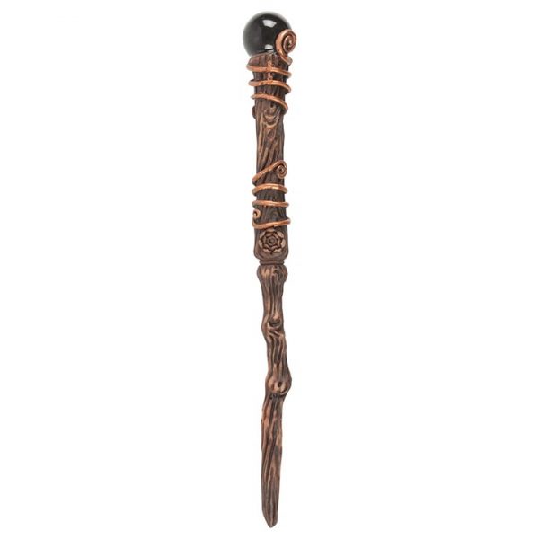 Protection Black Obsidian Crystal Wand with Pouch - Image 3