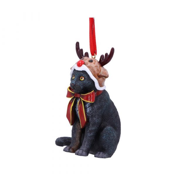 Reindeer Cat Hanging Ornament (LP) 9cm - Image 2