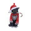 Candy Cane Cat Hanging Ornament (LP) 9cm