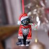 Candy Cane Cat Hanging Ornament (LP) 9cm - Image 5