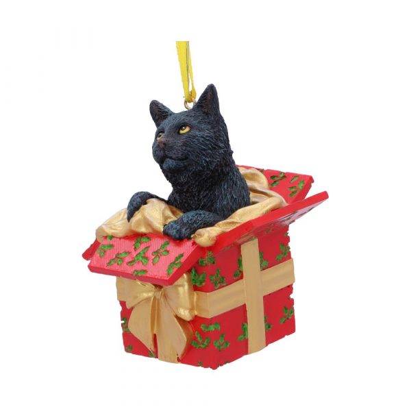 Present Cat Hanging Ornament (LP) 9cm - Image 2