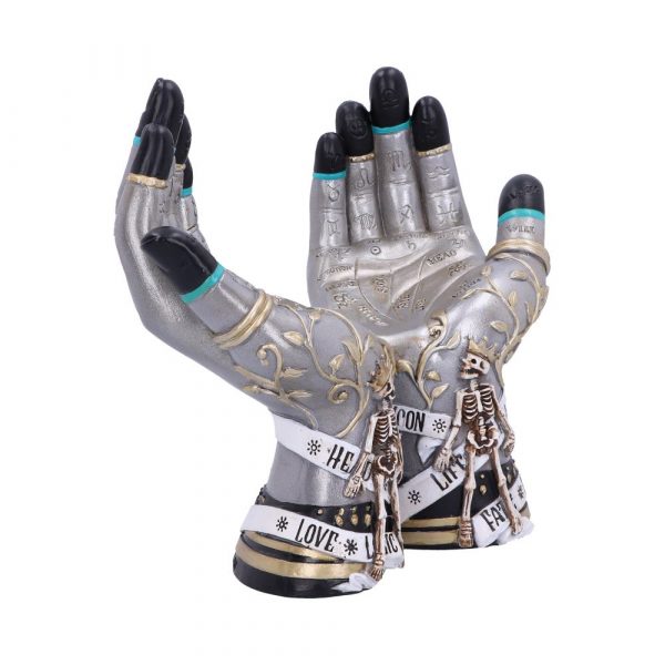 Hands of the Future Crystal Ball Holder 20cm Palmistry - Image 4