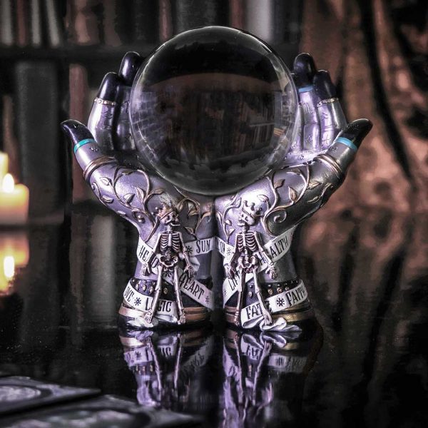Hands of the Future Crystal Ball Holder 20cm Palmistry - Image 5