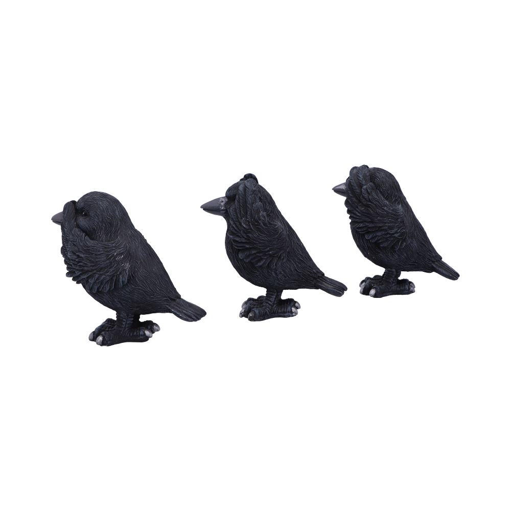 Three Wise Ravens 8.7cm See No, Hear No, Speak No - Image 2