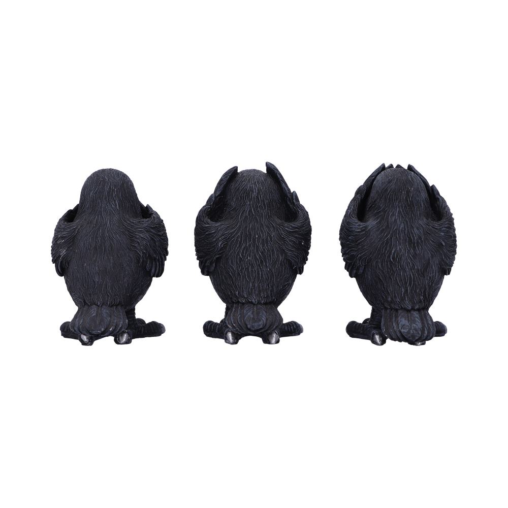 Three Wise Ravens 8.7cm See No, Hear No, Speak No - Image 3